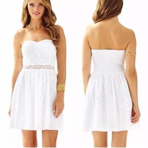 Lilly Pulitzer ‘Brett’ Strapless Lace Dress LARGE